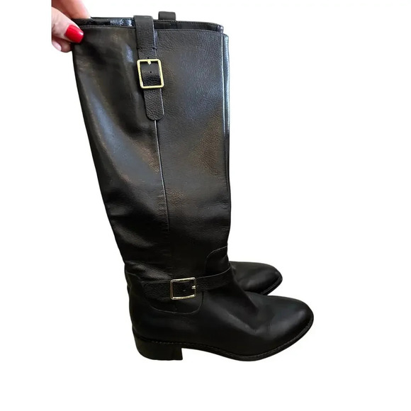 Cole Haan Grand.OS Leather Lugg Sold Heel Tall Boots Size 8B - Picture 7 of 8